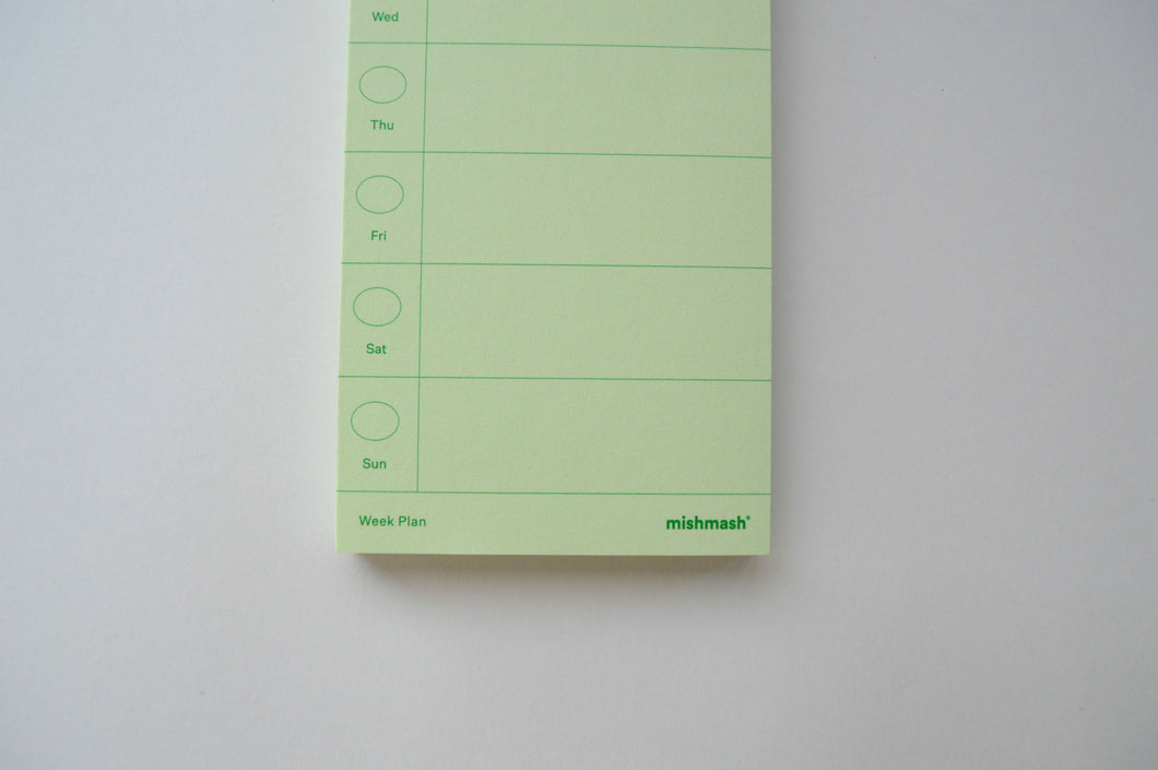 Notepad • Week plan •  Mishmash